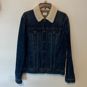 AG Denim Jacket w/shearling collar